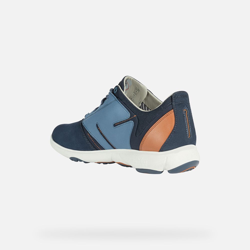 Geox Sneakers Navy/Brown Nebula - Geox Mens Shoes - GTWPOI750